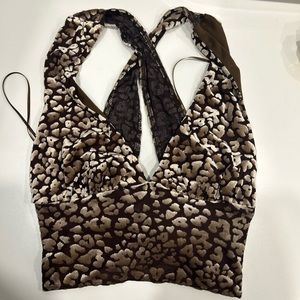 Urban outfitters cheetah crop top